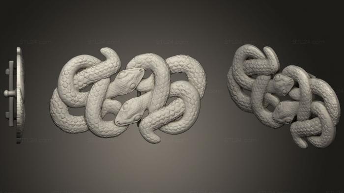 Ювелирные украшения (Hebilla Serpientes, JVLR_0419) 3D модель для ЧПУ станка